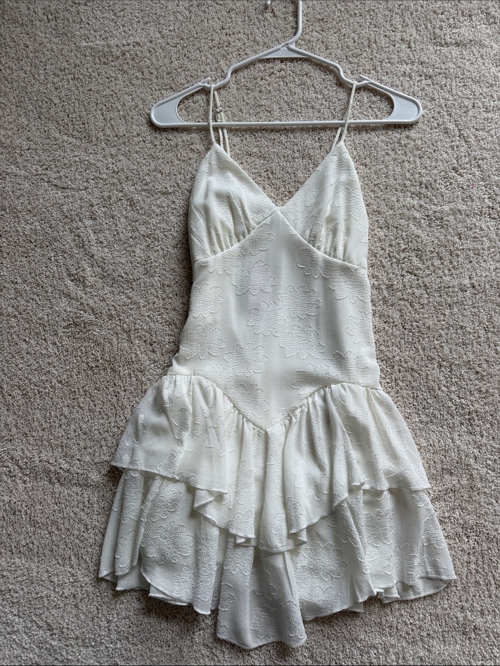 Wild Fable White Lace Floral Mini/ Midi Dress